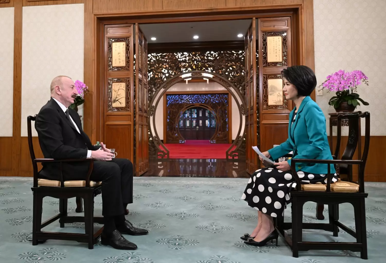Prezident İlham Əliyev Pekində Çinin CGTN telekanalına müsahibə verib