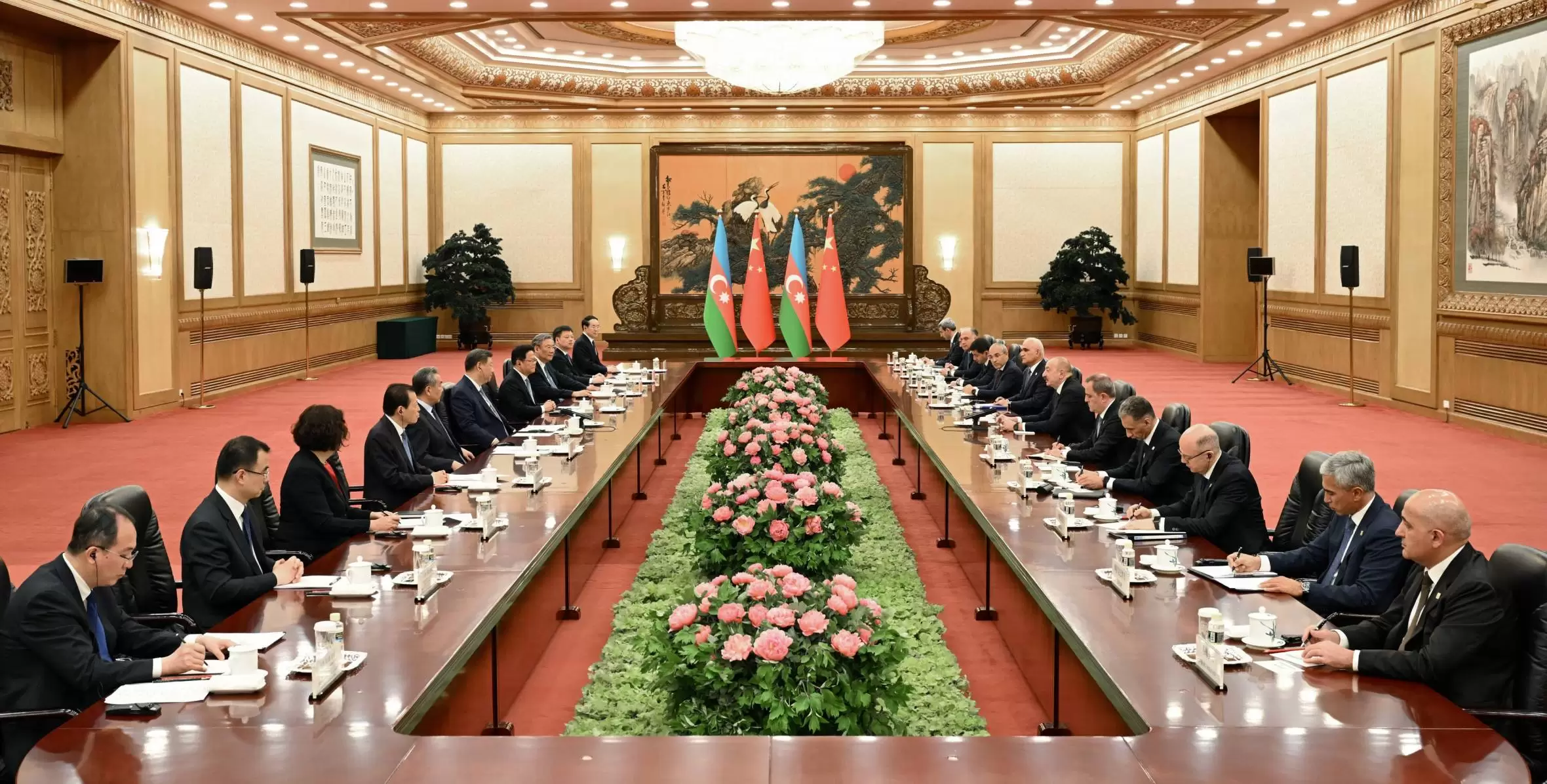 İlham Əliyevin Çinin Sədri Si Cinpin ilə geniş tərkibdə görüşü olub - YENİLƏNİB