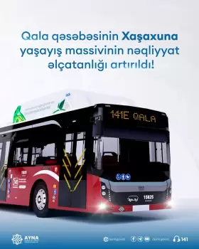 Qala qəsəbəsinə hərəkət edən marşrutun hərəkət sxemi uzadılıb