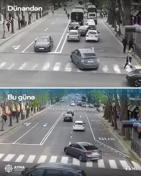 Puşkin küçəsində xüsusi hərəkət zolağı təşkil edilib