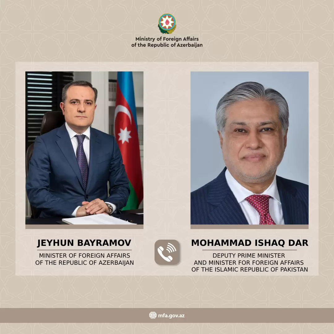 Ceyhun Bayramovun pakistanlı həmkarı ilə telefon danışığı olub