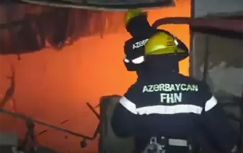 “Yeni təkər bazarı”nda yanğın oldu - VİDEO